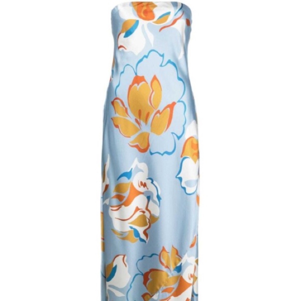NWT | Reformation Joana Silk Dress Floral Strapless